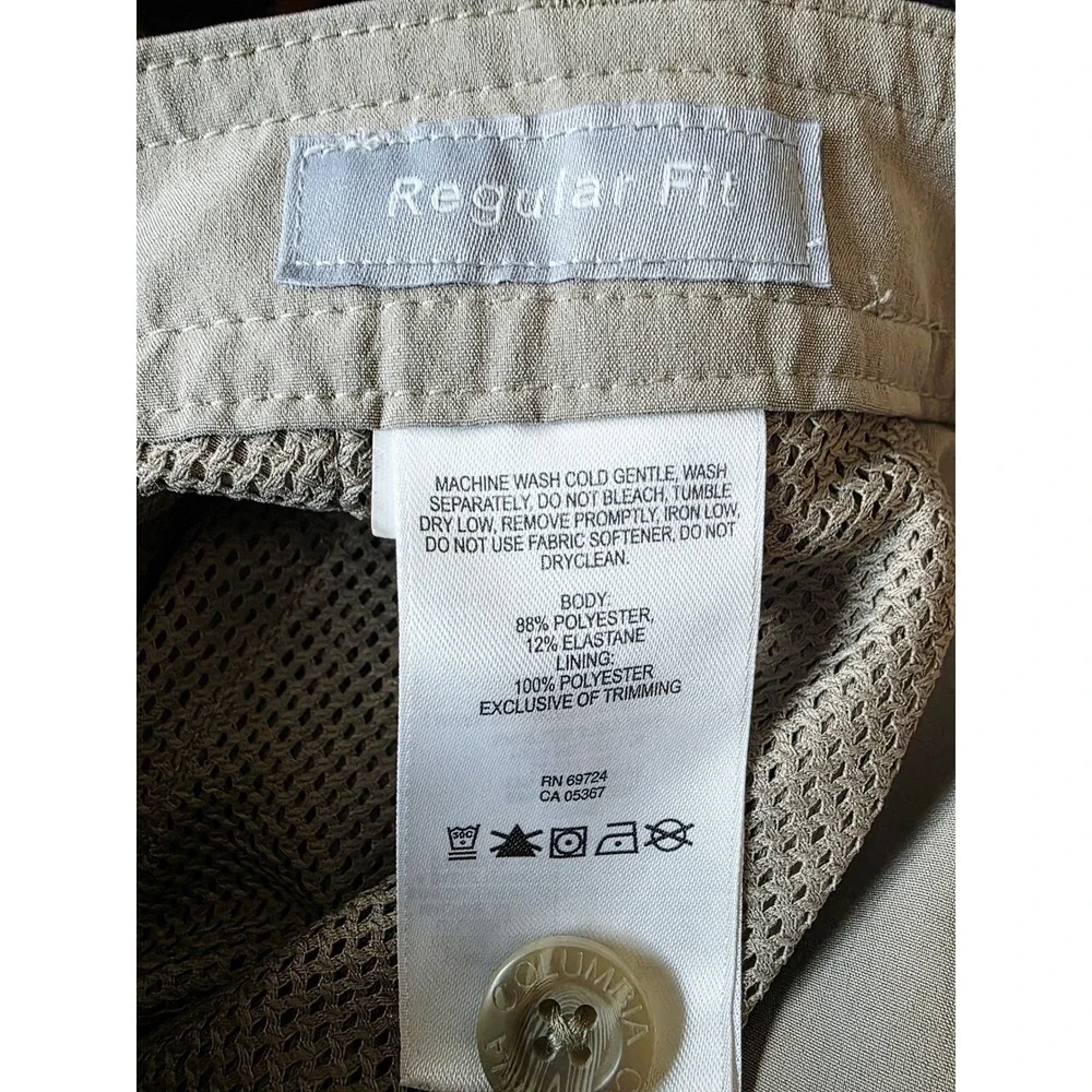 Columbia PFG Mens 40 Khaki Performance Fishing Gear Shorts Regular‎ Fit NEW